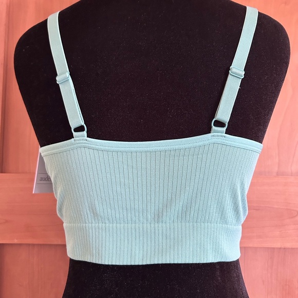 Auden Ribbed Mint Green Bralette - Picture 2 of 5